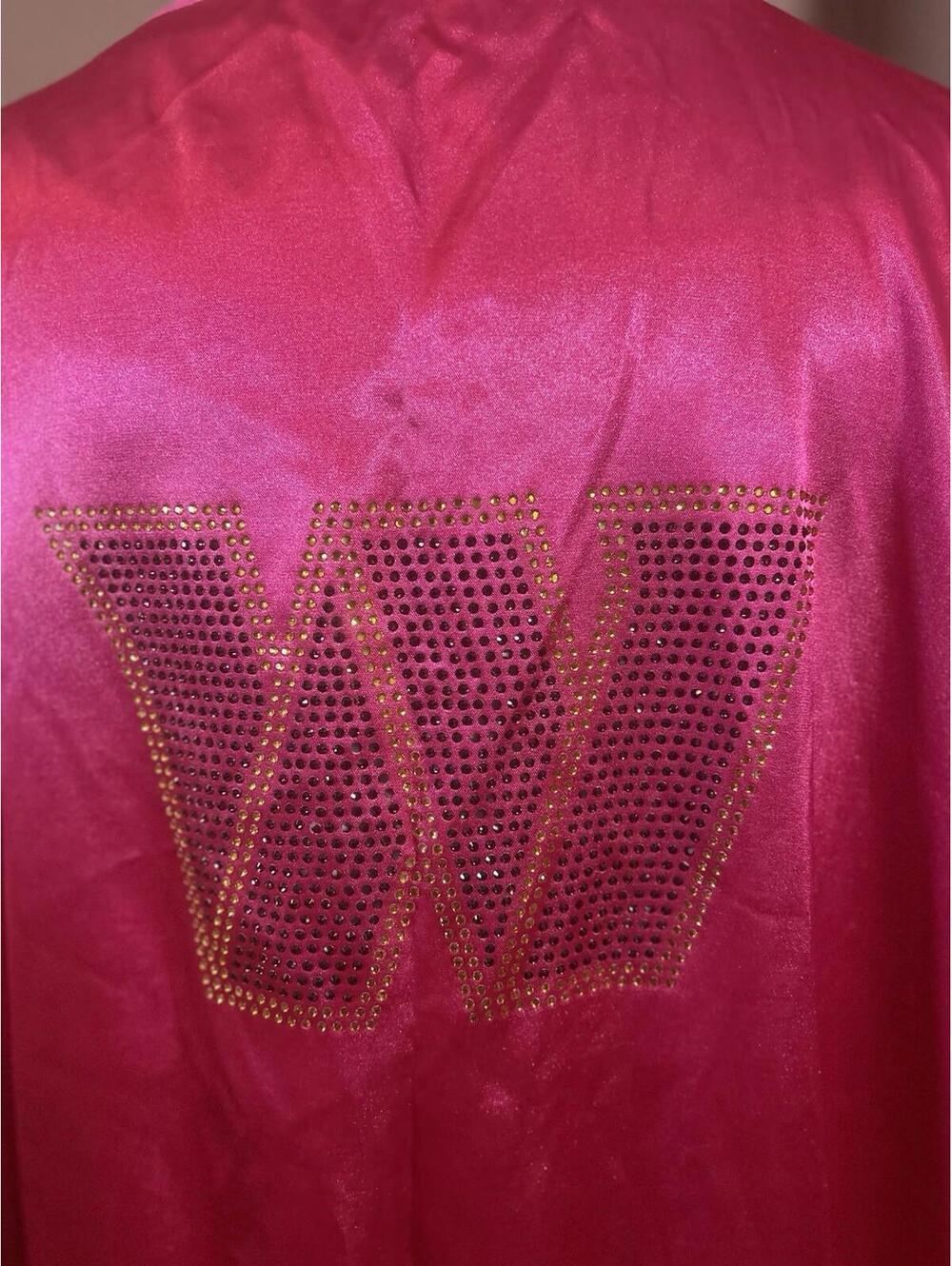 NFL Apparel Washington Commanders Satin Jacket Womens 5X Full Zip Pink Sparkly - Picture 5 of 12